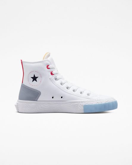 Zapatillas Altas Converse Chuck Taylor Alt Star Reflective Shine Mujer Blancas Rojas Azules | PE P72WLE